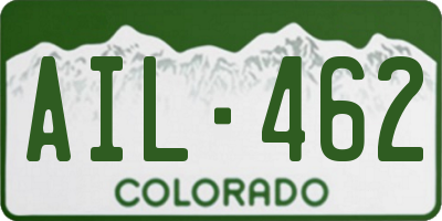 CO license plate AIL462