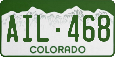 CO license plate AIL468