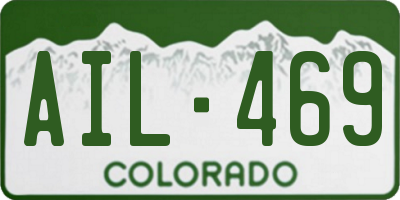 CO license plate AIL469
