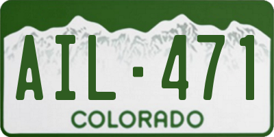 CO license plate AIL471