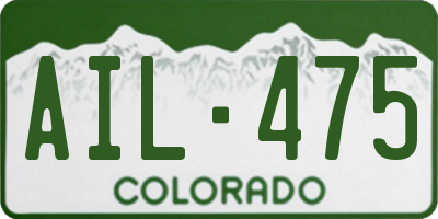 CO license plate AIL475