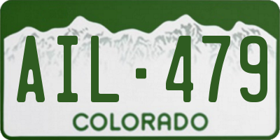 CO license plate AIL479