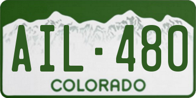 CO license plate AIL480