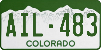 CO license plate AIL483