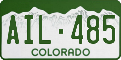 CO license plate AIL485