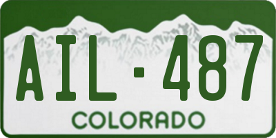 CO license plate AIL487