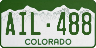 CO license plate AIL488