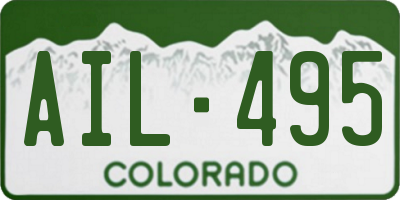 CO license plate AIL495