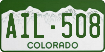 CO license plate AIL508
