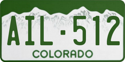 CO license plate AIL512