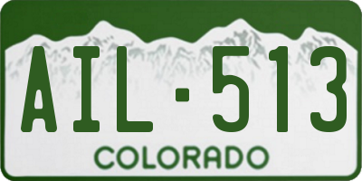 CO license plate AIL513