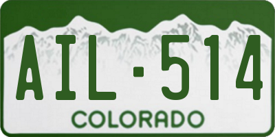 CO license plate AIL514