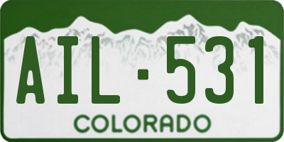 CO license plate AIL531