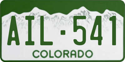 CO license plate AIL541