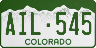 CO license plate AIL545