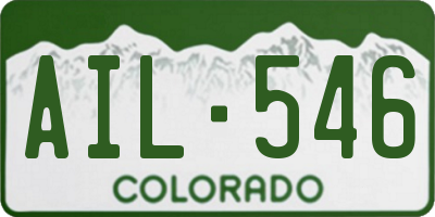 CO license plate AIL546