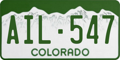 CO license plate AIL547