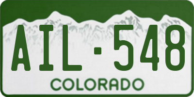 CO license plate AIL548