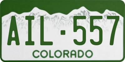 CO license plate AIL557