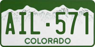 CO license plate AIL571
