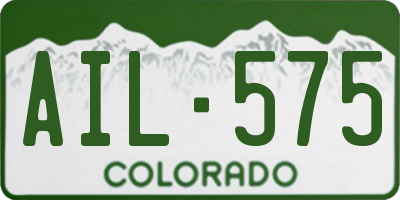 CO license plate AIL575