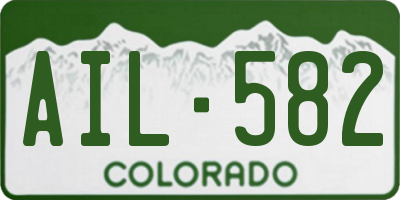 CO license plate AIL582