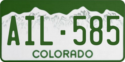 CO license plate AIL585