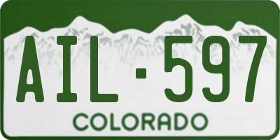 CO license plate AIL597