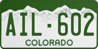 CO license plate AIL602