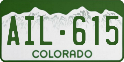 CO license plate AIL615