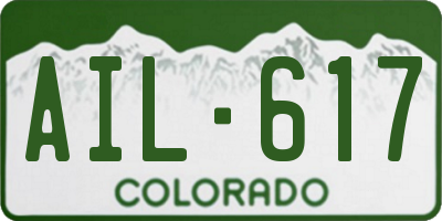 CO license plate AIL617