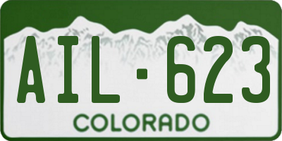 CO license plate AIL623