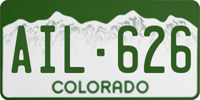 CO license plate AIL626