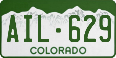 CO license plate AIL629