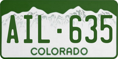 CO license plate AIL635