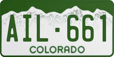 CO license plate AIL661