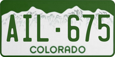 CO license plate AIL675