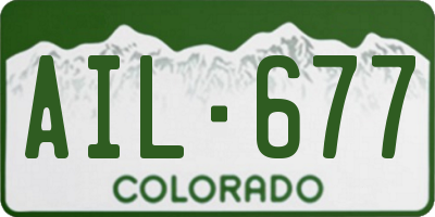 CO license plate AIL677