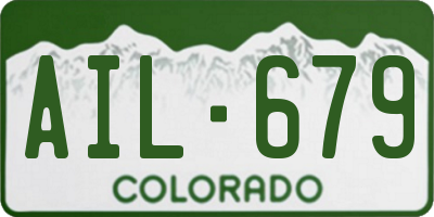 CO license plate AIL679