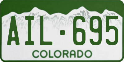 CO license plate AIL695