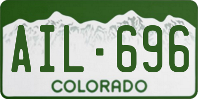 CO license plate AIL696
