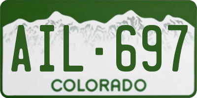 CO license plate AIL697