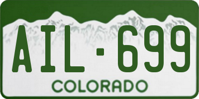 CO license plate AIL699