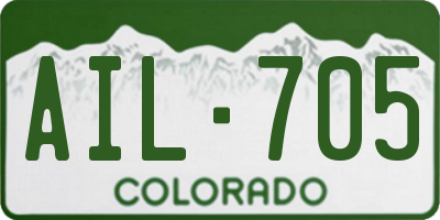 CO license plate AIL705
