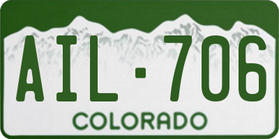CO license plate AIL706