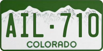 CO license plate AIL710