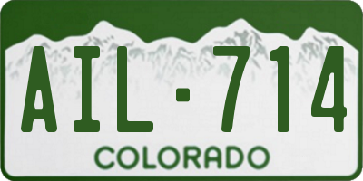 CO license plate AIL714