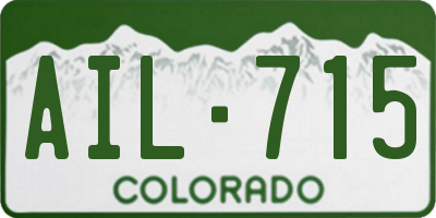 CO license plate AIL715