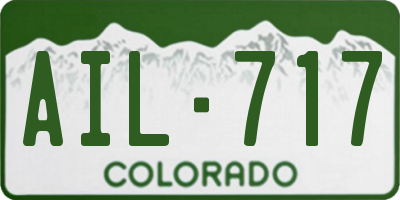 CO license plate AIL717