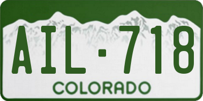 CO license plate AIL718